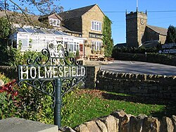 Pub and church, Holmesfield - 275826
